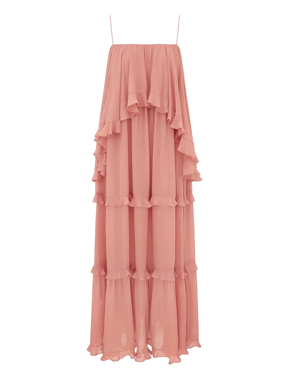 Vestido de gasa con volantes Luna