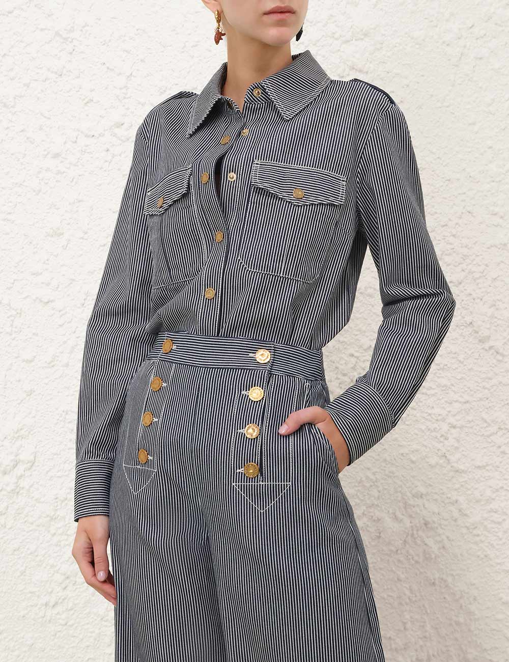 Camisa de Denim con Rayas Patience