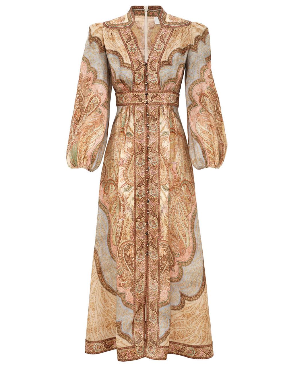 Vestido Midi Escote Profundo Wanderlust