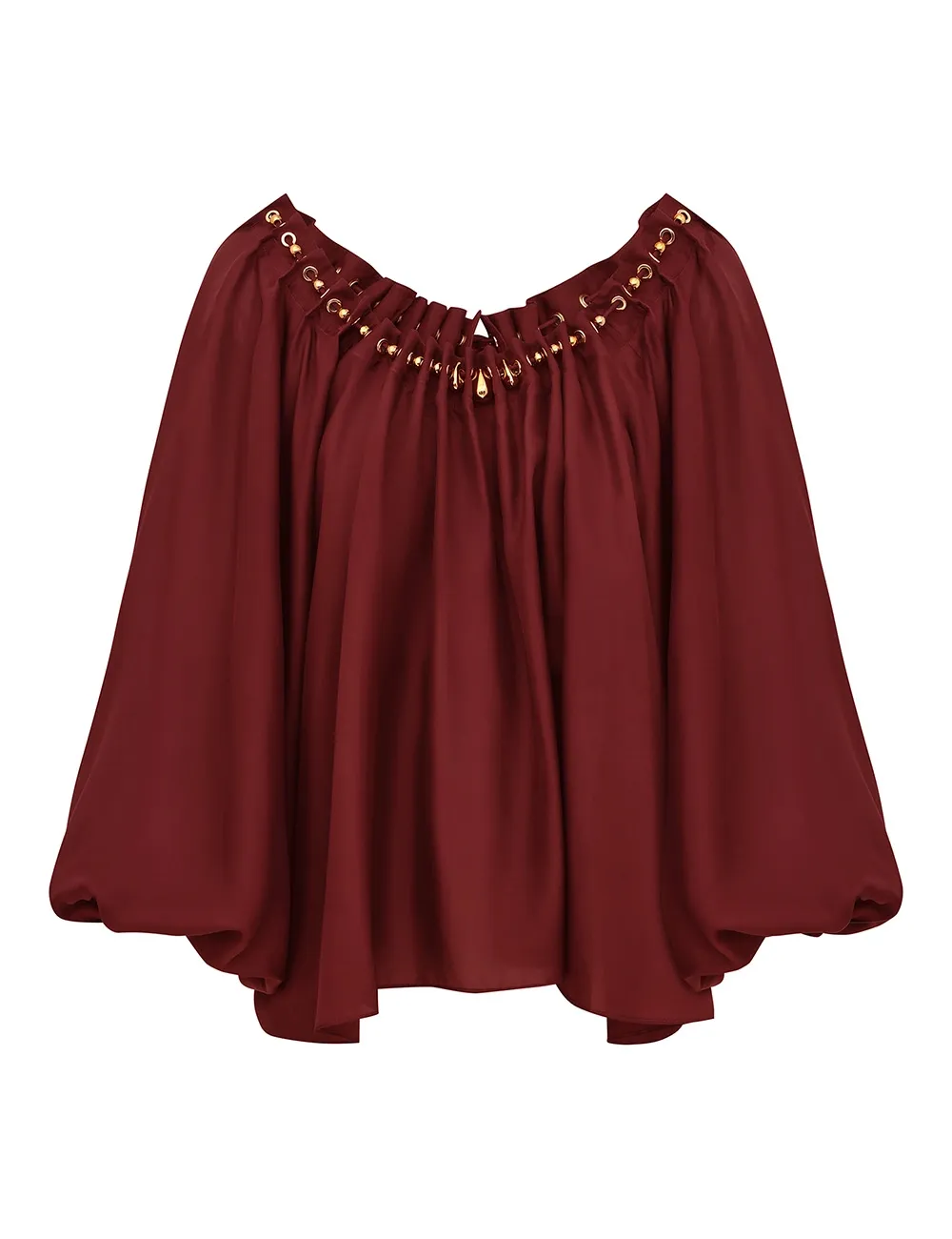 Blusa con cuentas recogida Aster