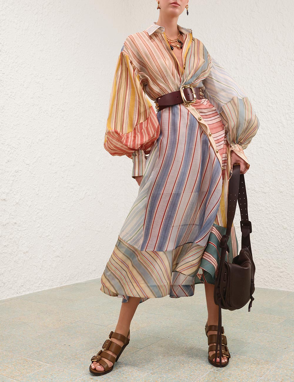 Vestido Midi Rayado Rebellion