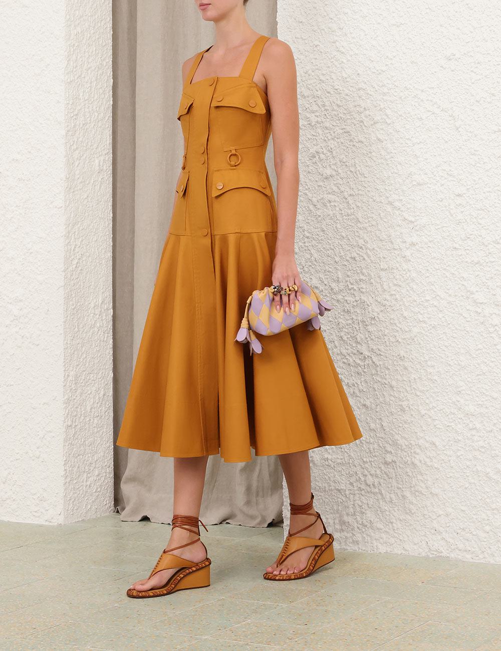 Vestido Midi de Utilidad Luna