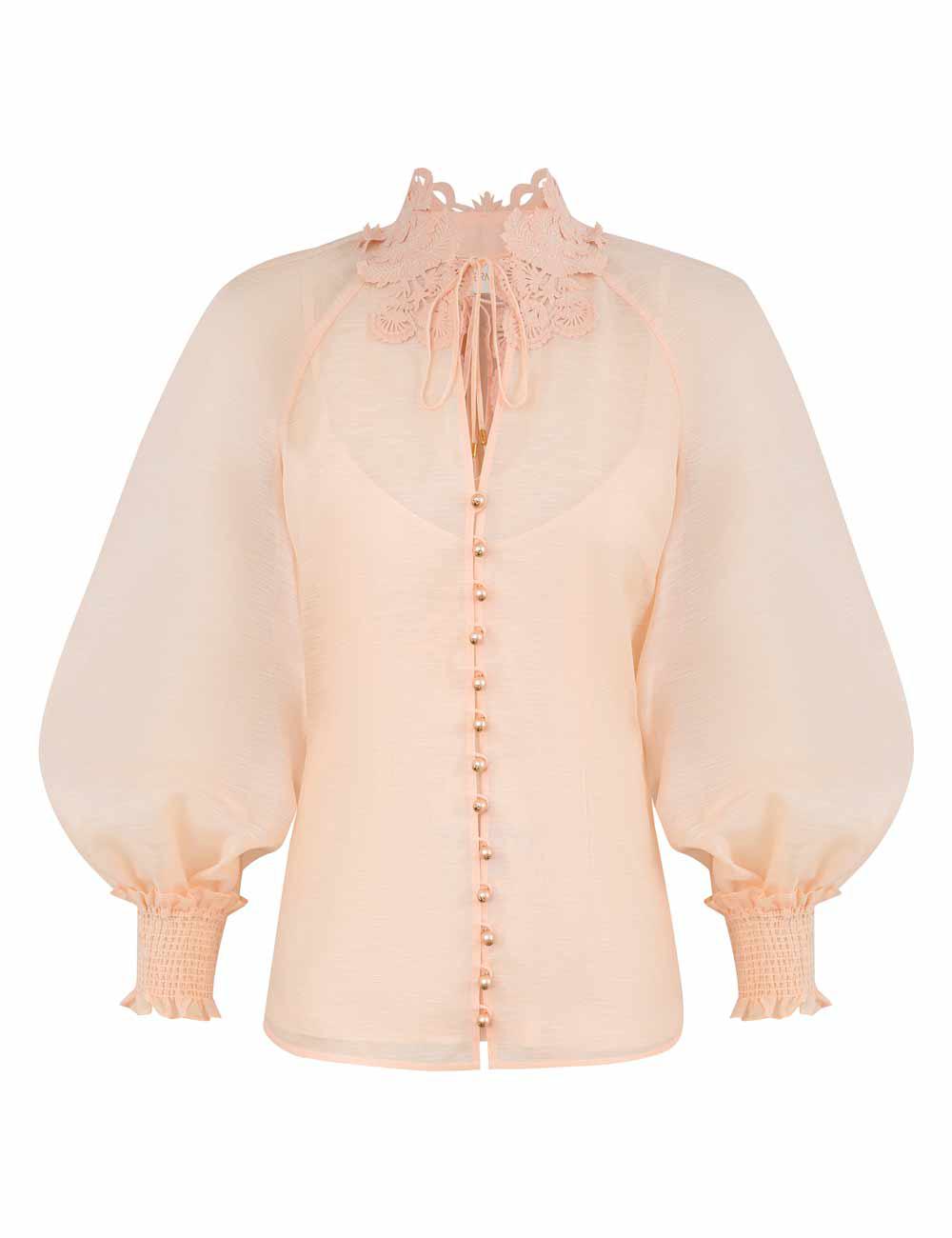 Blusa de cuello rebelde