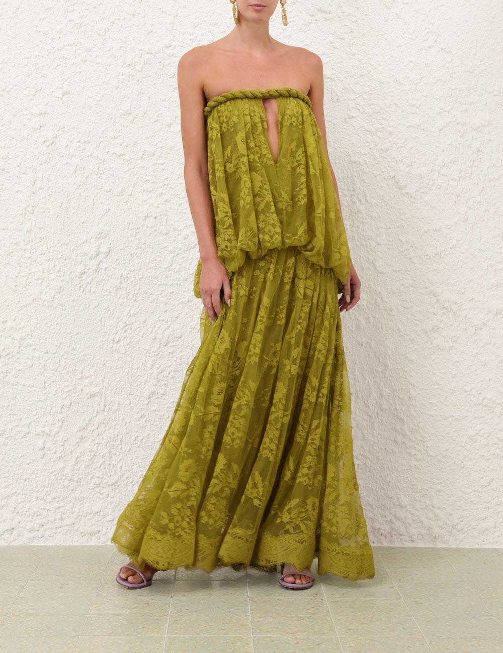 Vestido Bandeau de Encaje Luna