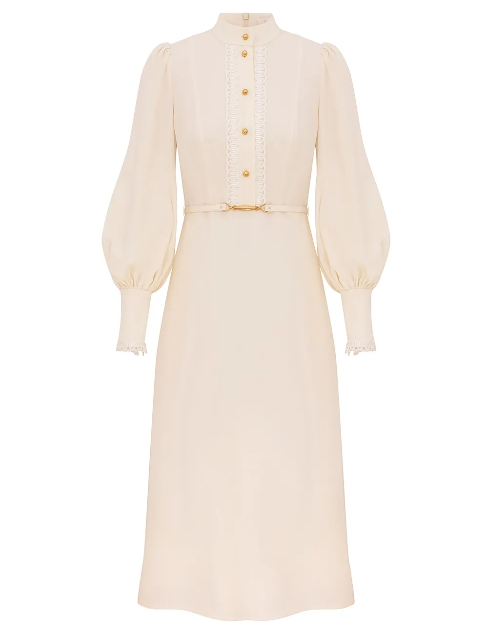 Vestido Midi de Utilidad con Corte