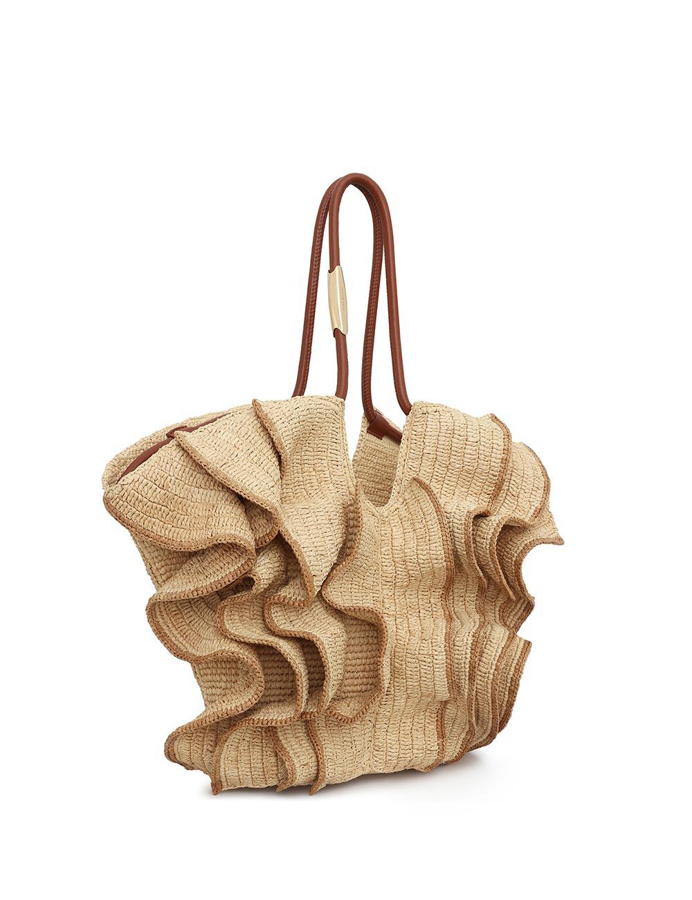 Bolsa Tote con Volantes Mediana Goldentime