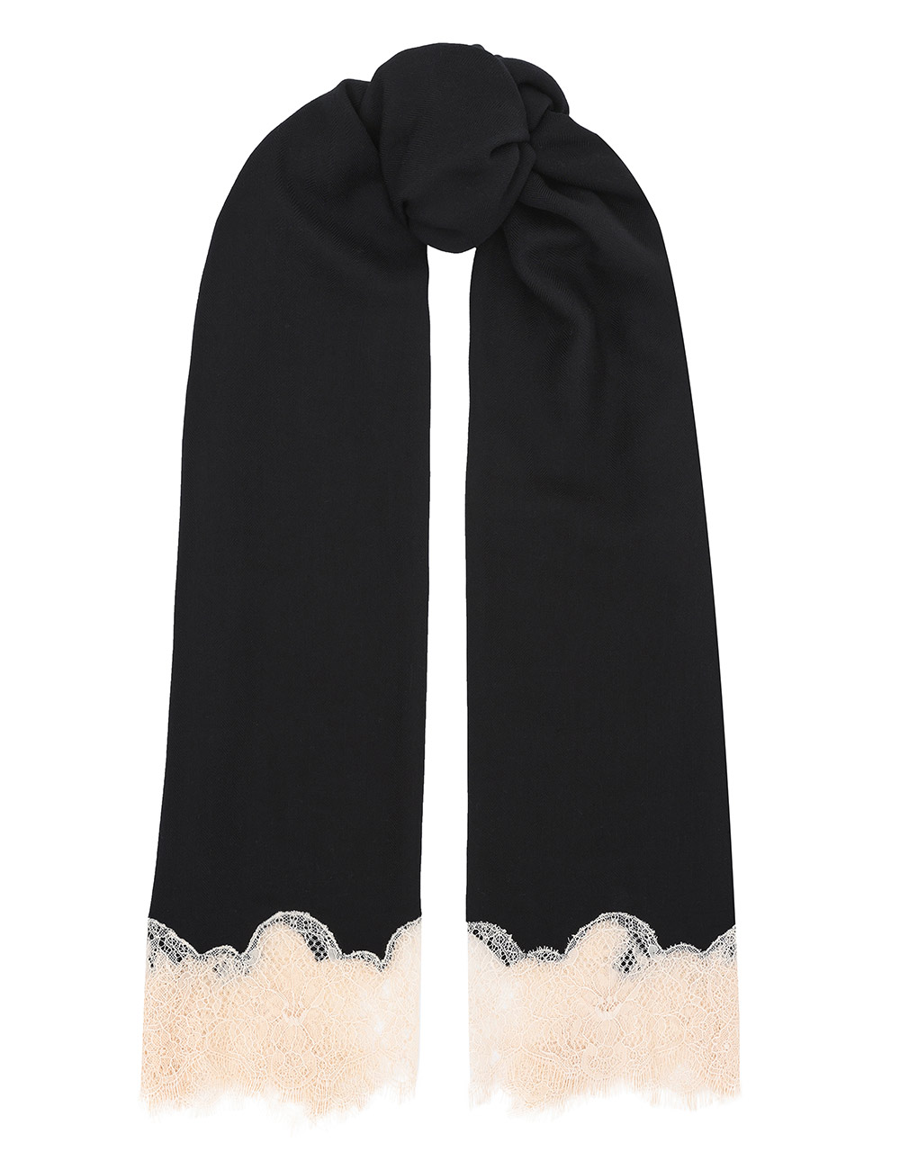 Pashmina de lana con encaje