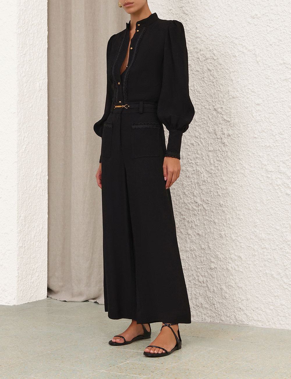 Blusa de utilidad con corte ajustado