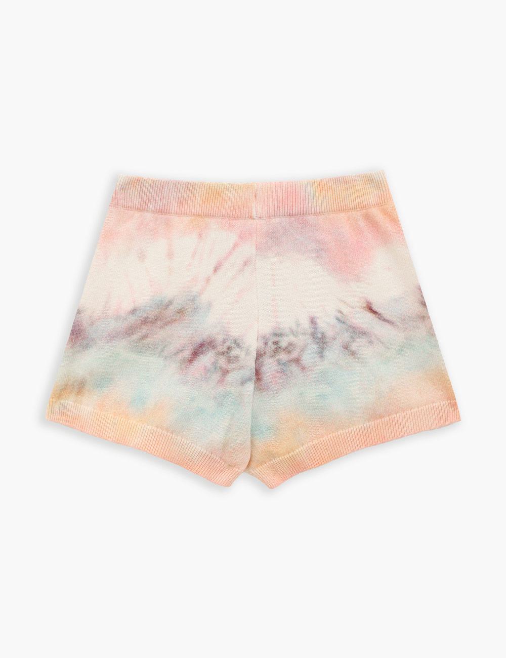 Pantalón Corto de Punto con Estampado Tie Dye para Niños