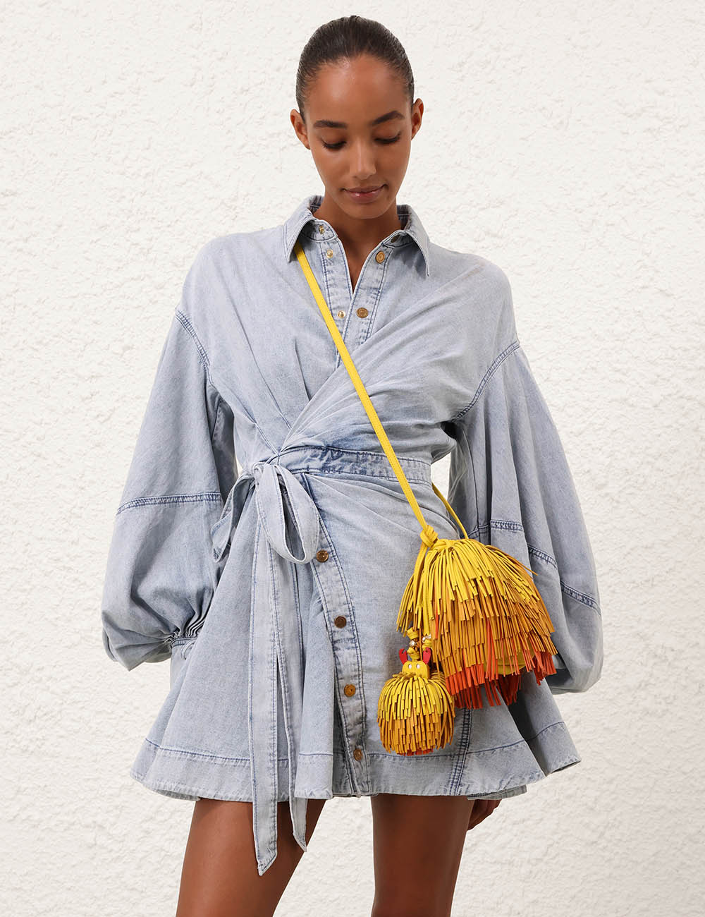 Colgante de bolso con borde de cangrejo