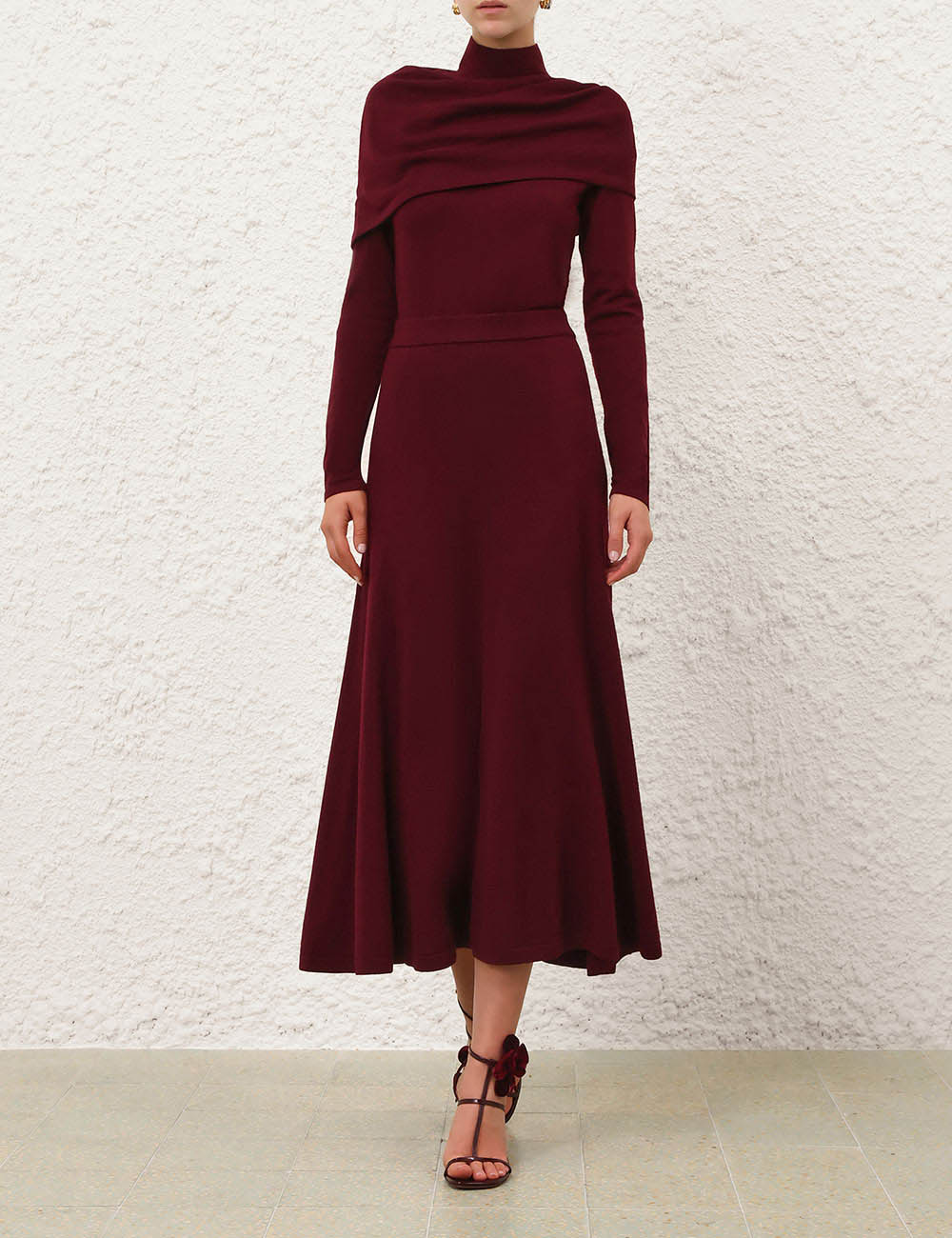 Falda midi de lana merina Rebellion