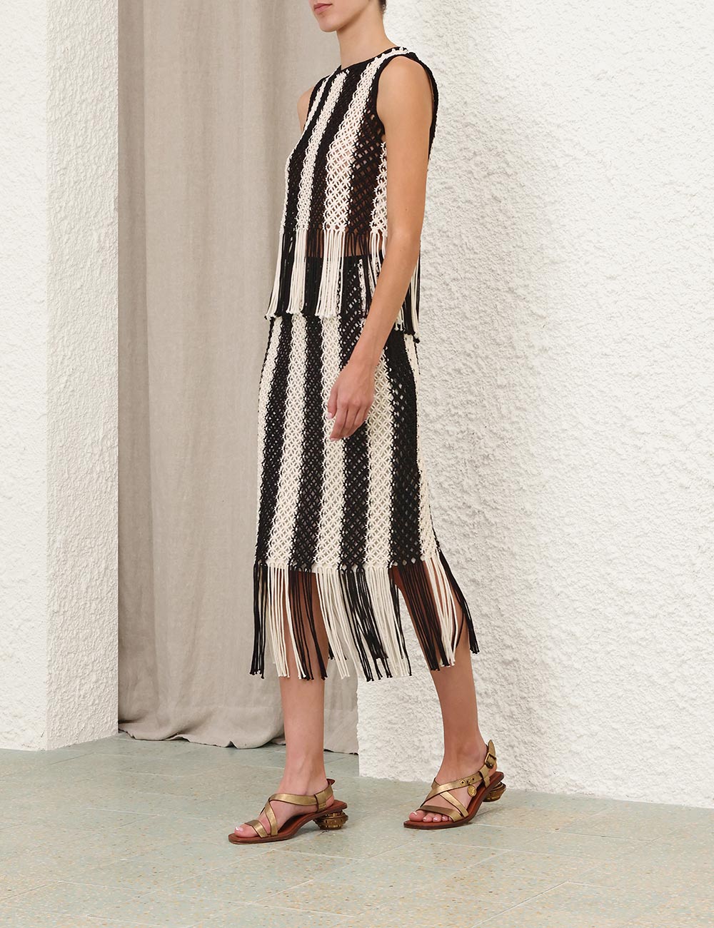 Falda maxi de macramé Wanderlust