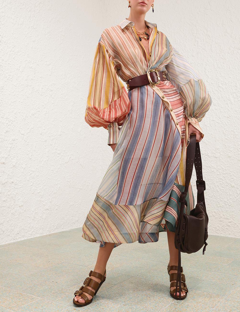 Vestido Midi Rayado Rebellion