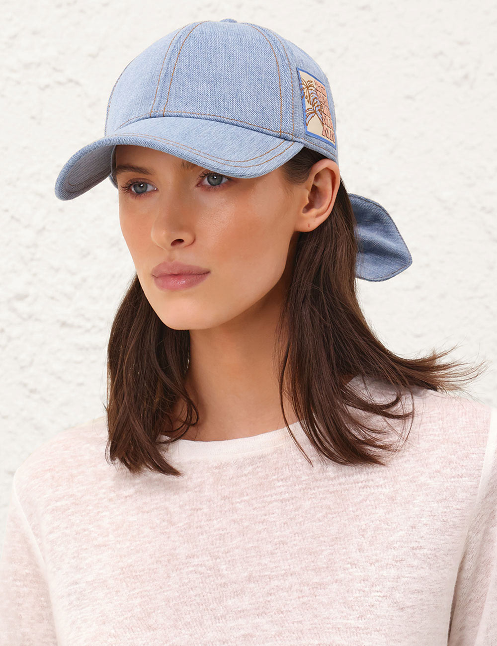Sombrero de Denim con Cinta