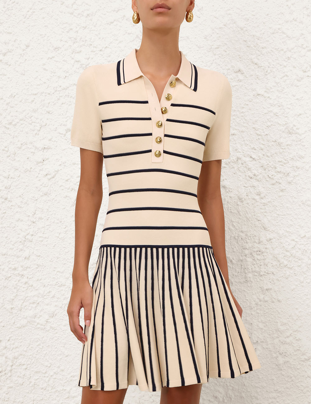 Vestido Mini Polo Rayado Luna