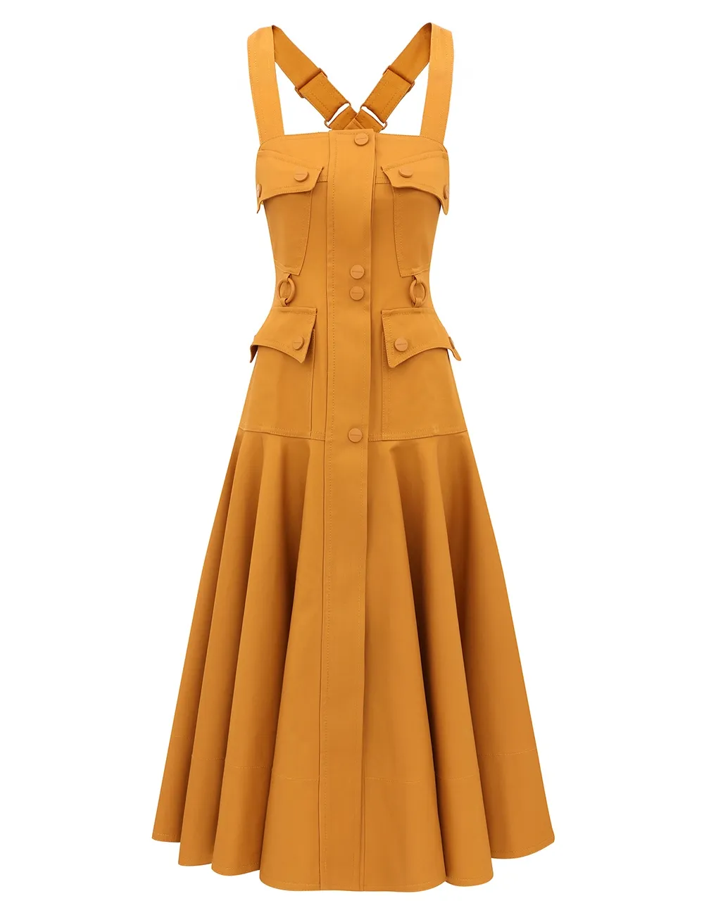 Vestido midi utilitario Luna