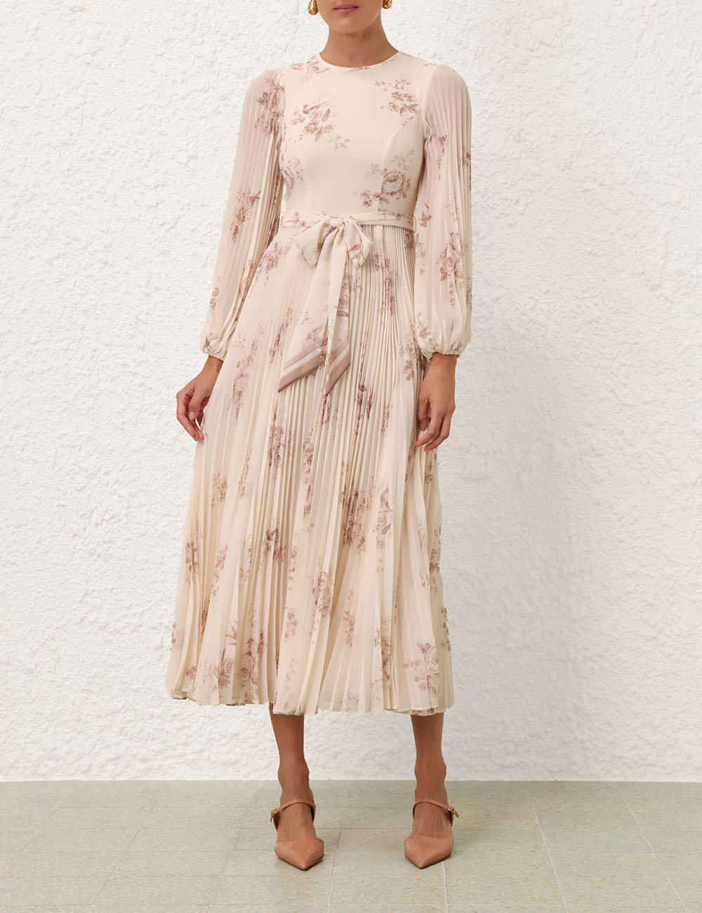 Vestido de manga larga Sunray