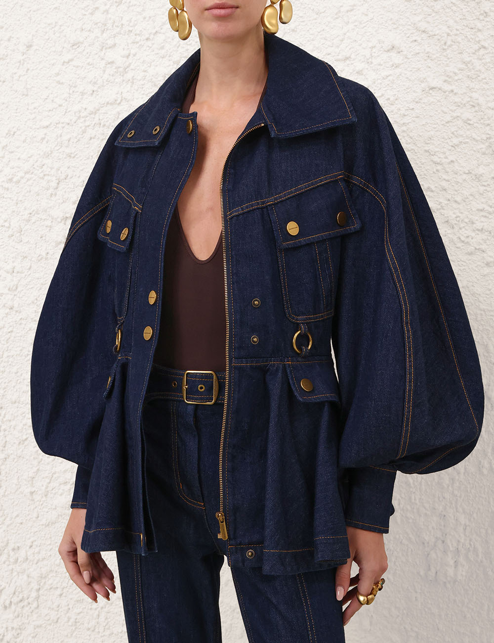 Chaqueta utilitaria de denim Luna