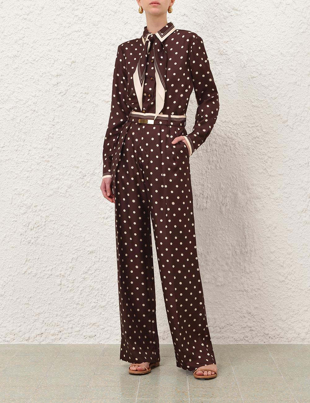 Pantalón Recto con Dots