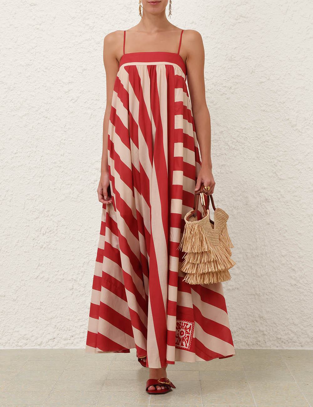 Vestido maxi con rayas Roselight