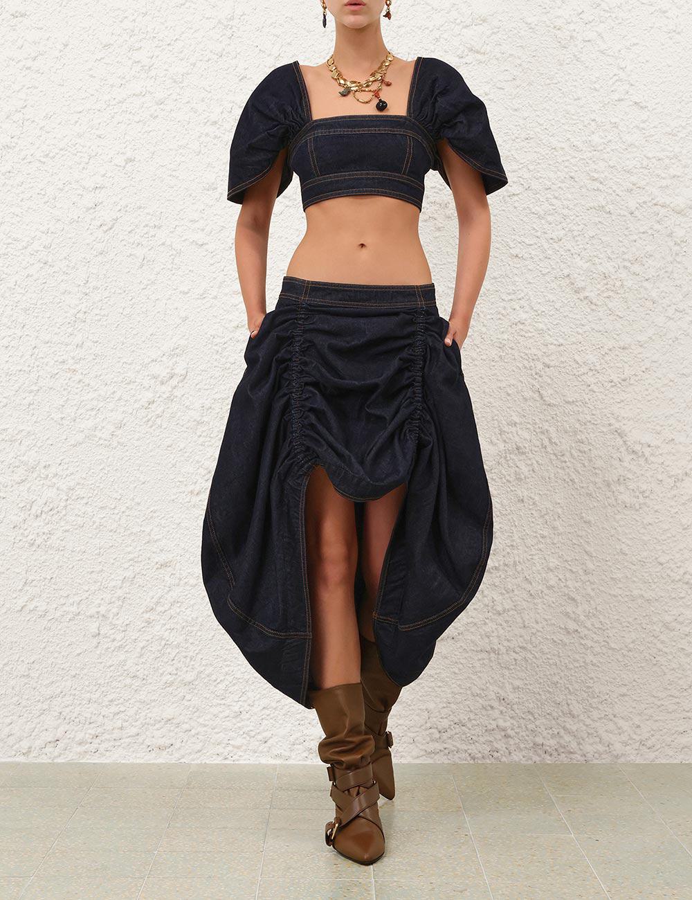 Falda Midi de Denim Rebellion