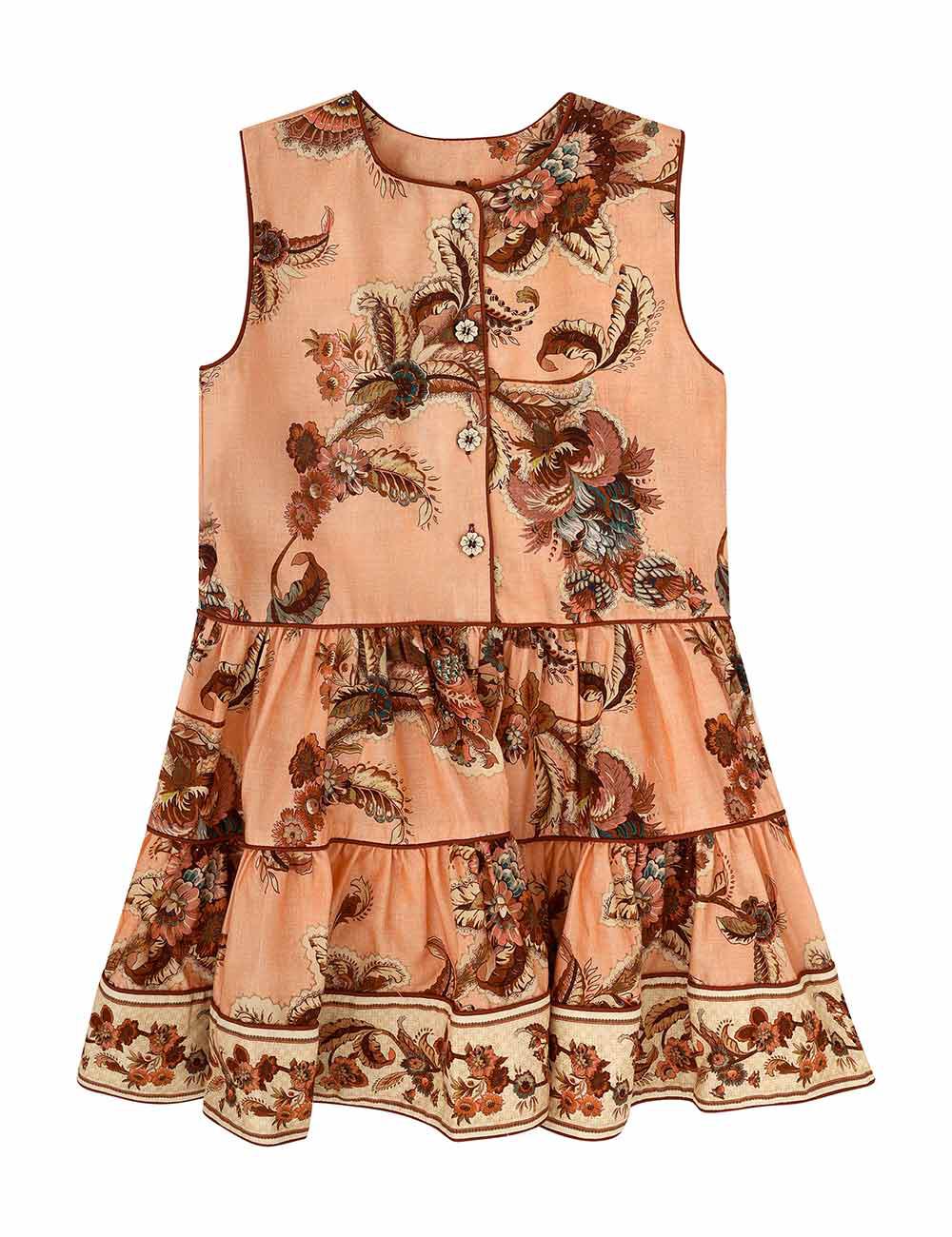 Vestido con dobladillo de contraste para niños Aster