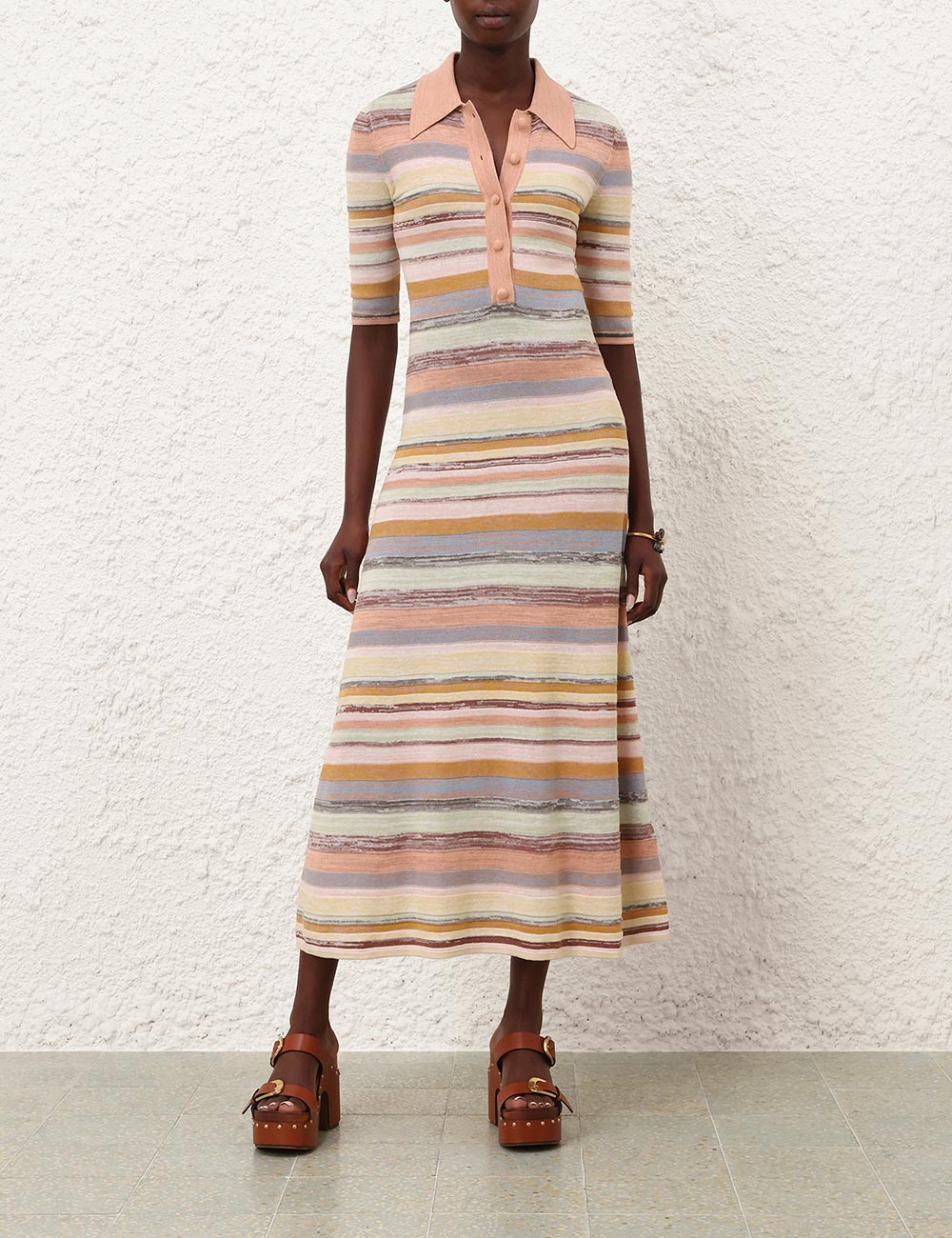 Vestido Midi Polo Luna Mouline