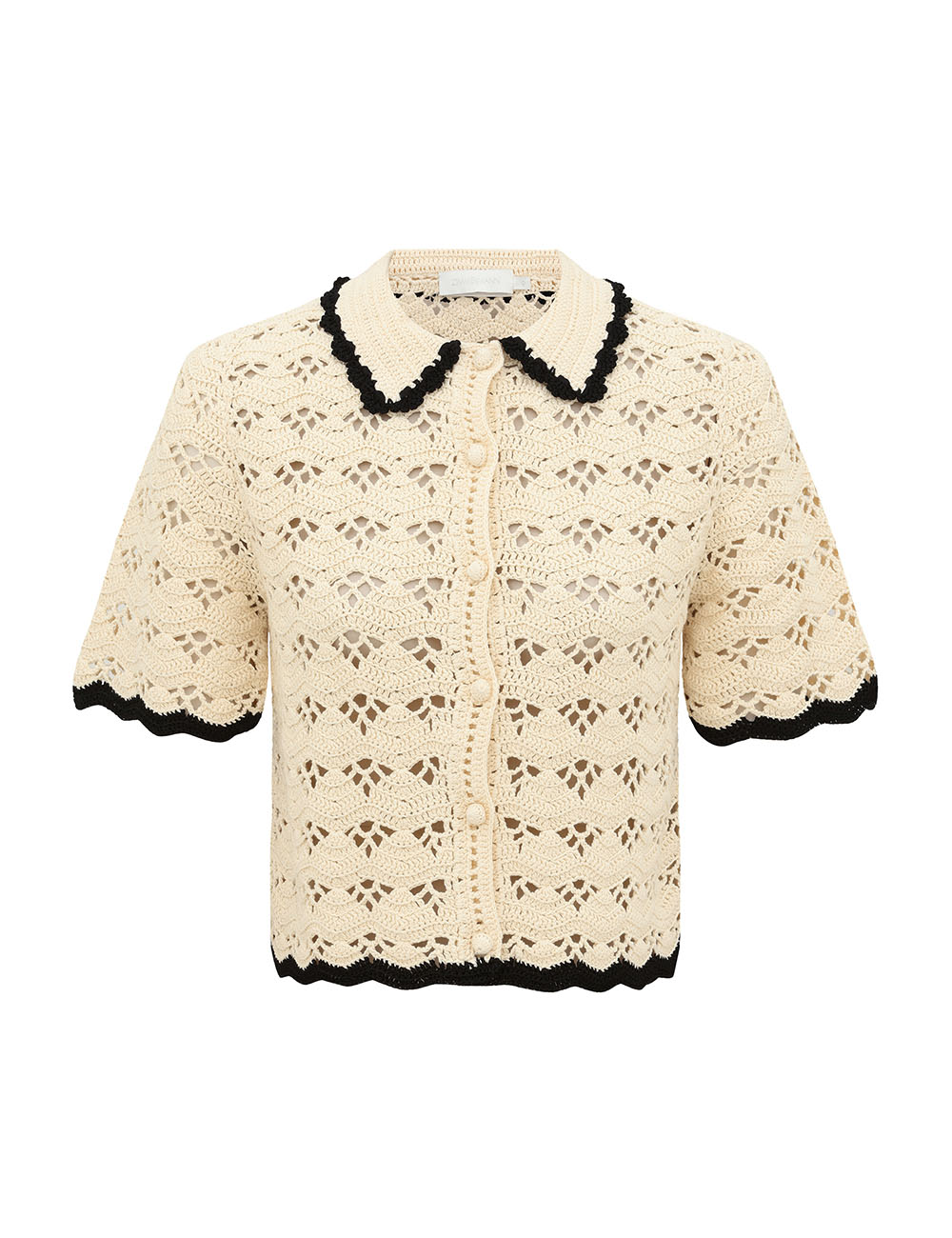 Camiseta de Punto con Croché Aster