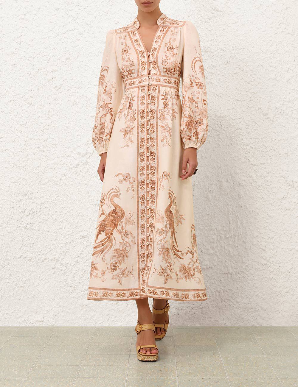 Vestido Midi Escote Profundo Indra