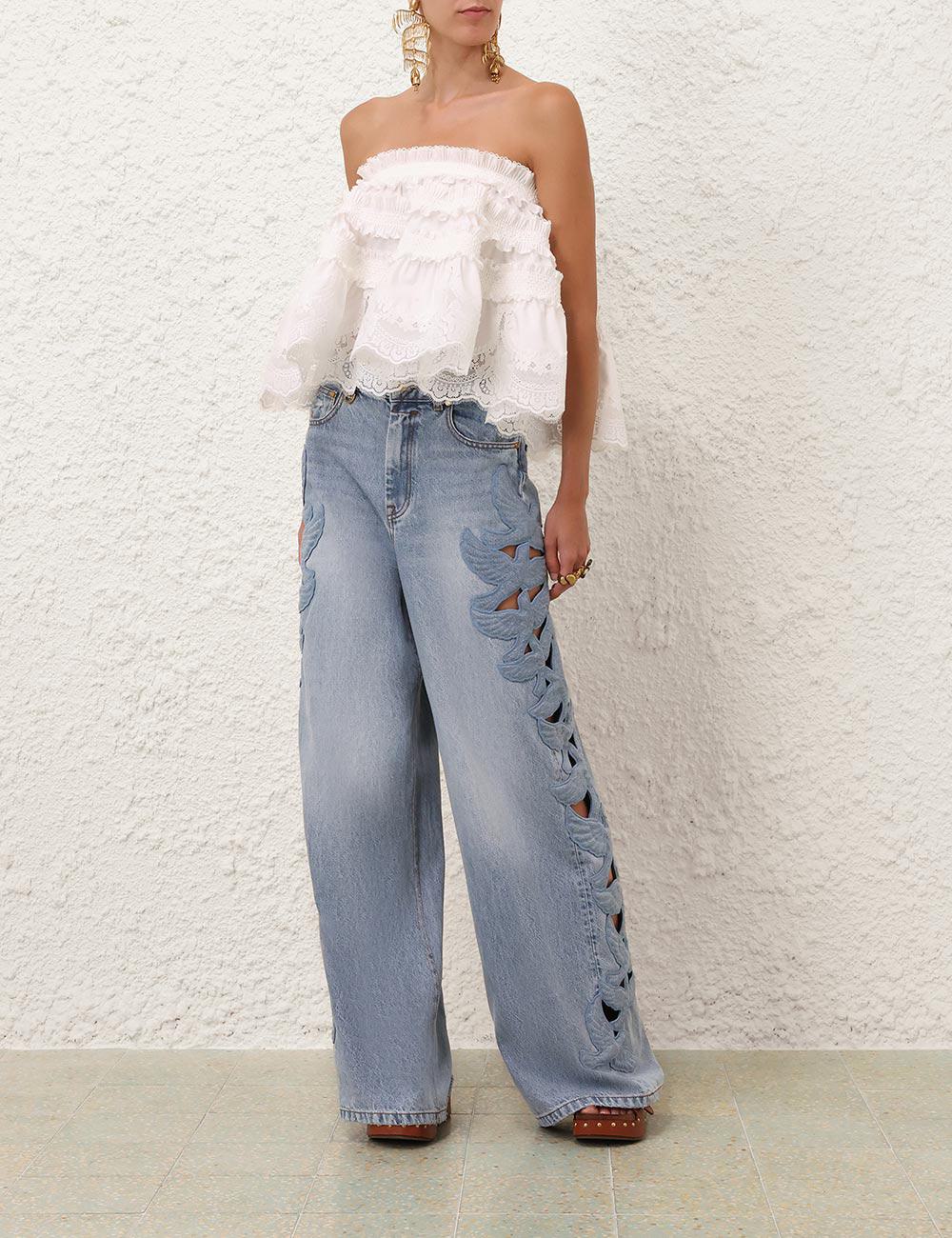 Pantalón Alchemy Applique Relajado con Abertura