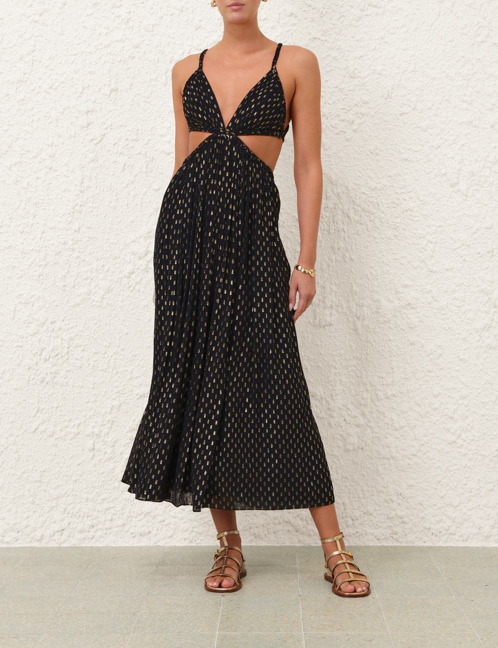 Vestido con Borde de Cuerda de Luz Diurna