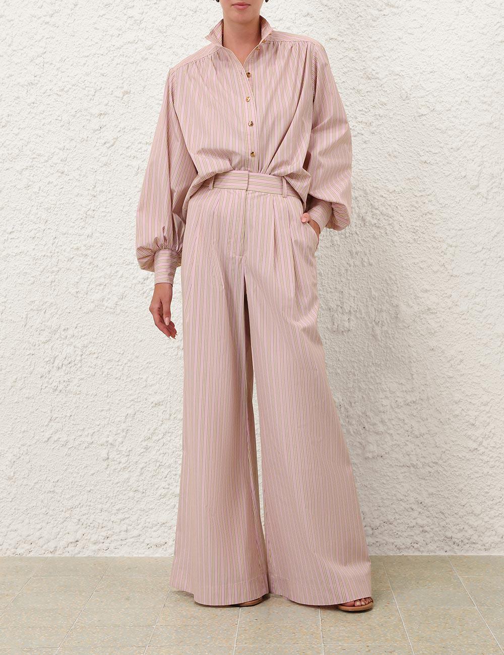 Pantalón de Pierna Ancha con Rayas