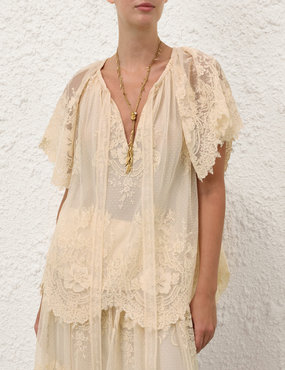 Blusa de Encaje Luna Flutter