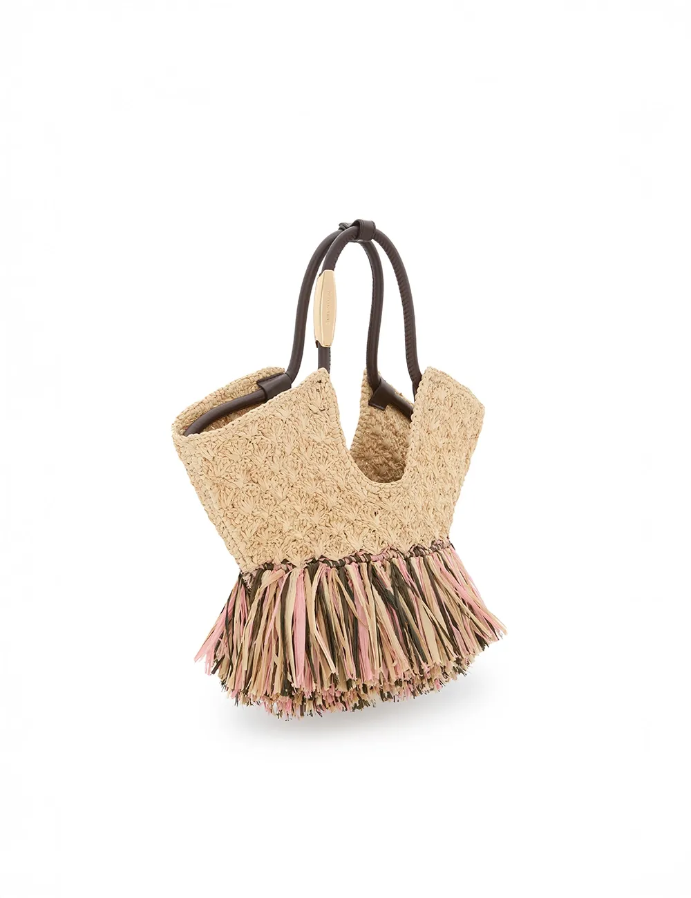 Bolso tote Goldentime con fleco pequeño