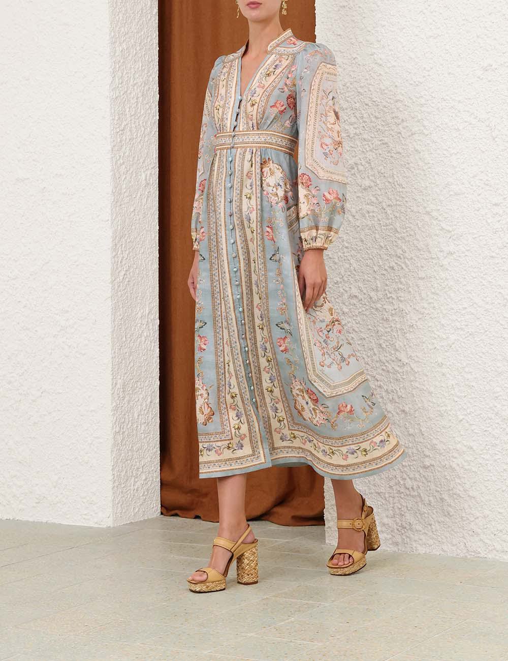 Vestido Midi Escote Profundo Roselight