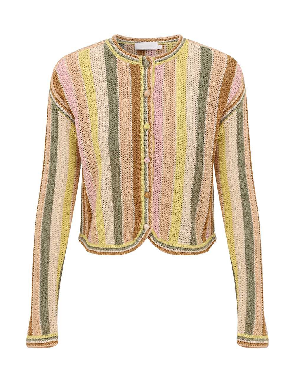 Chaleco de Croché con Estampado de Rayas Indra