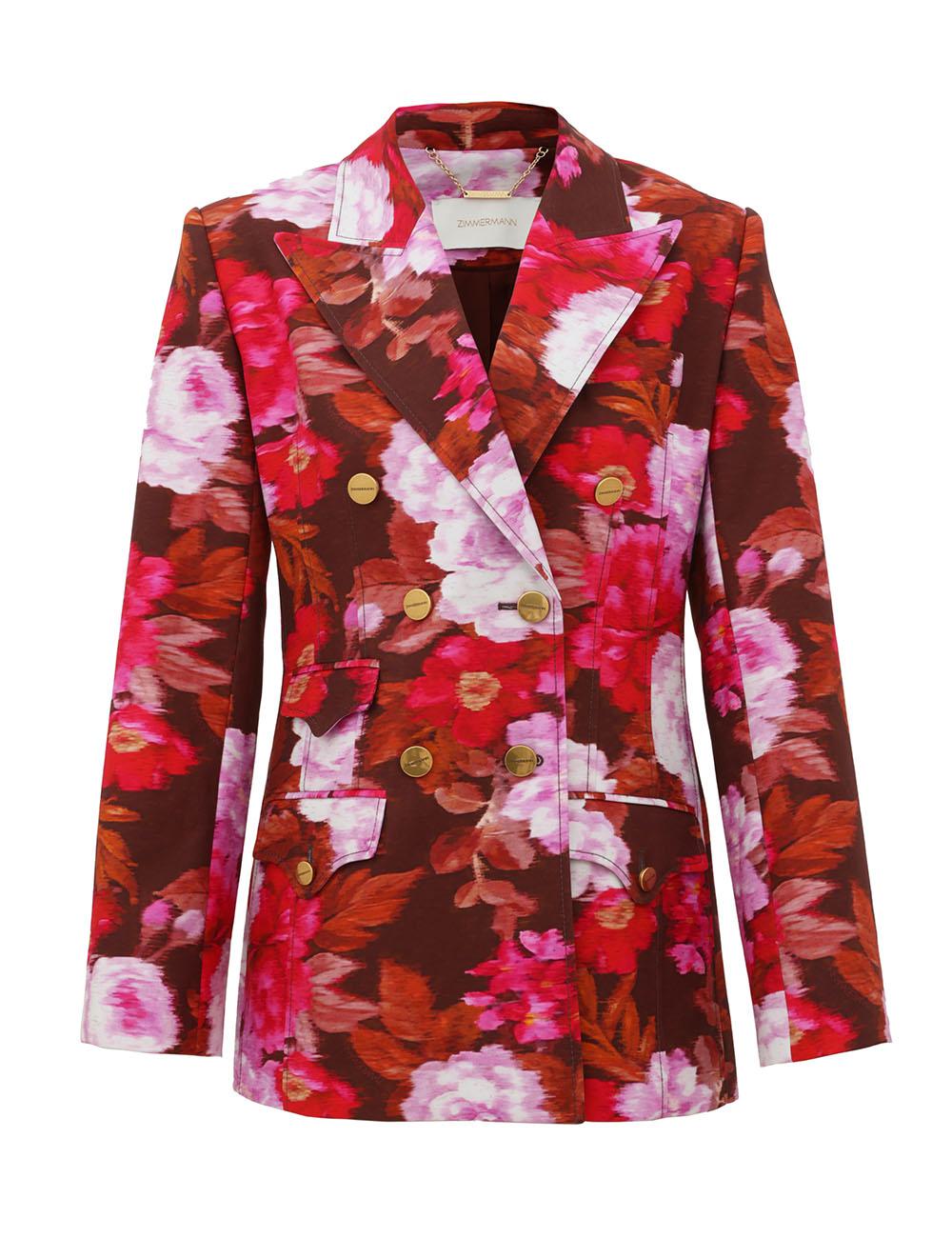 Blazer de Tela Estampada Luna