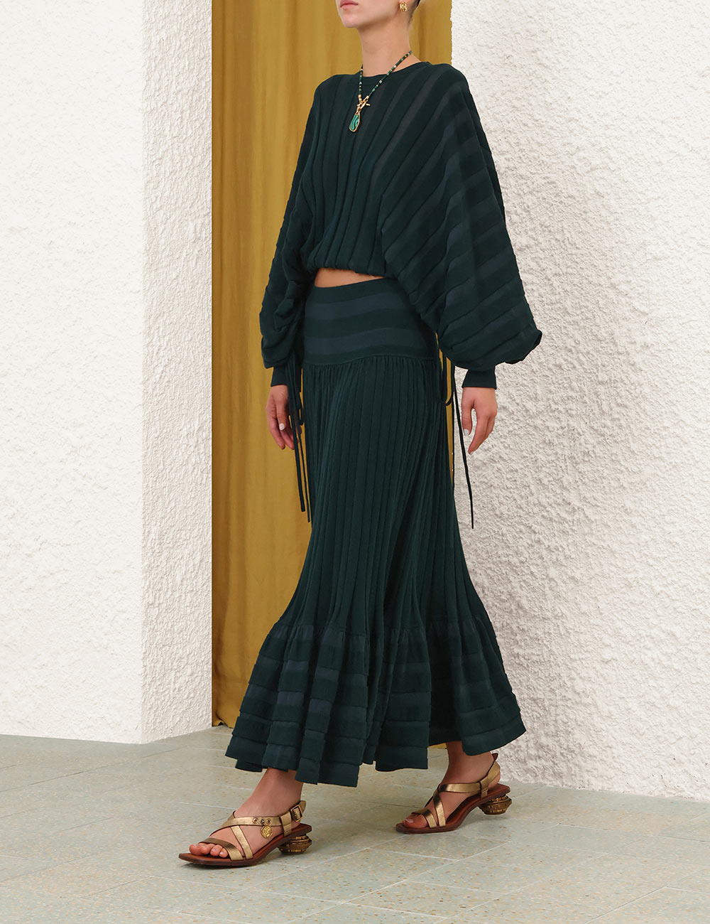 Falda midi recogida Rebellion