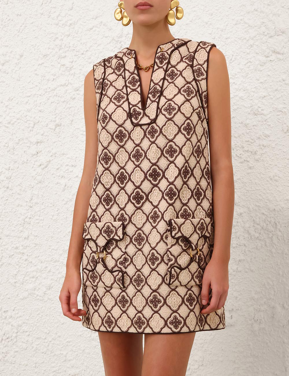 Vestido tipo shift de guipure Luna