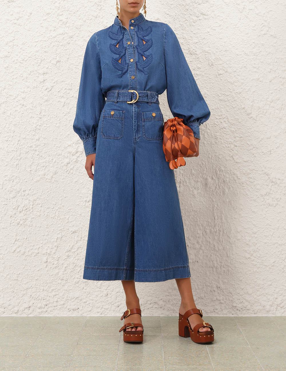 Culotte de mezclilla