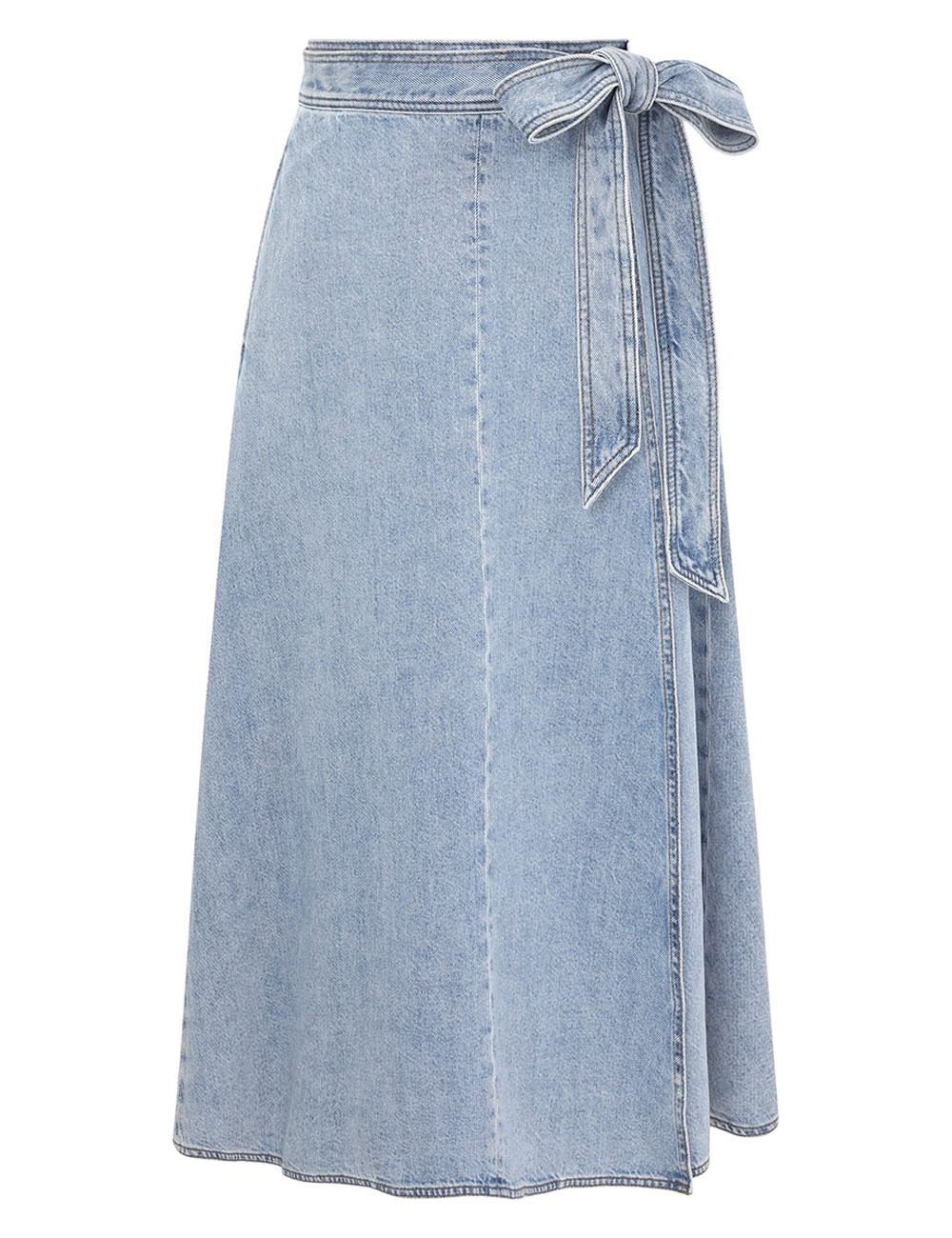 Falda envolvente de mezclilla Wanderlust