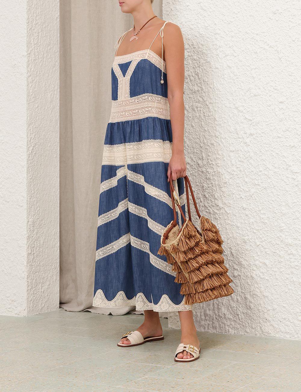 Vestido de gasa de mezclilla Awaken