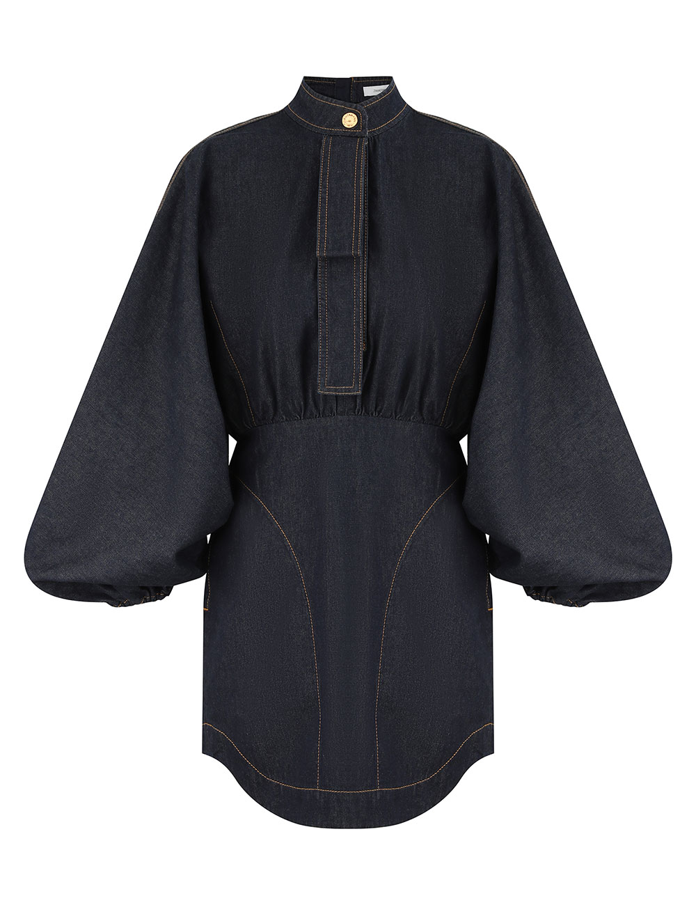 Vestido Mini de Denim con Volantes
