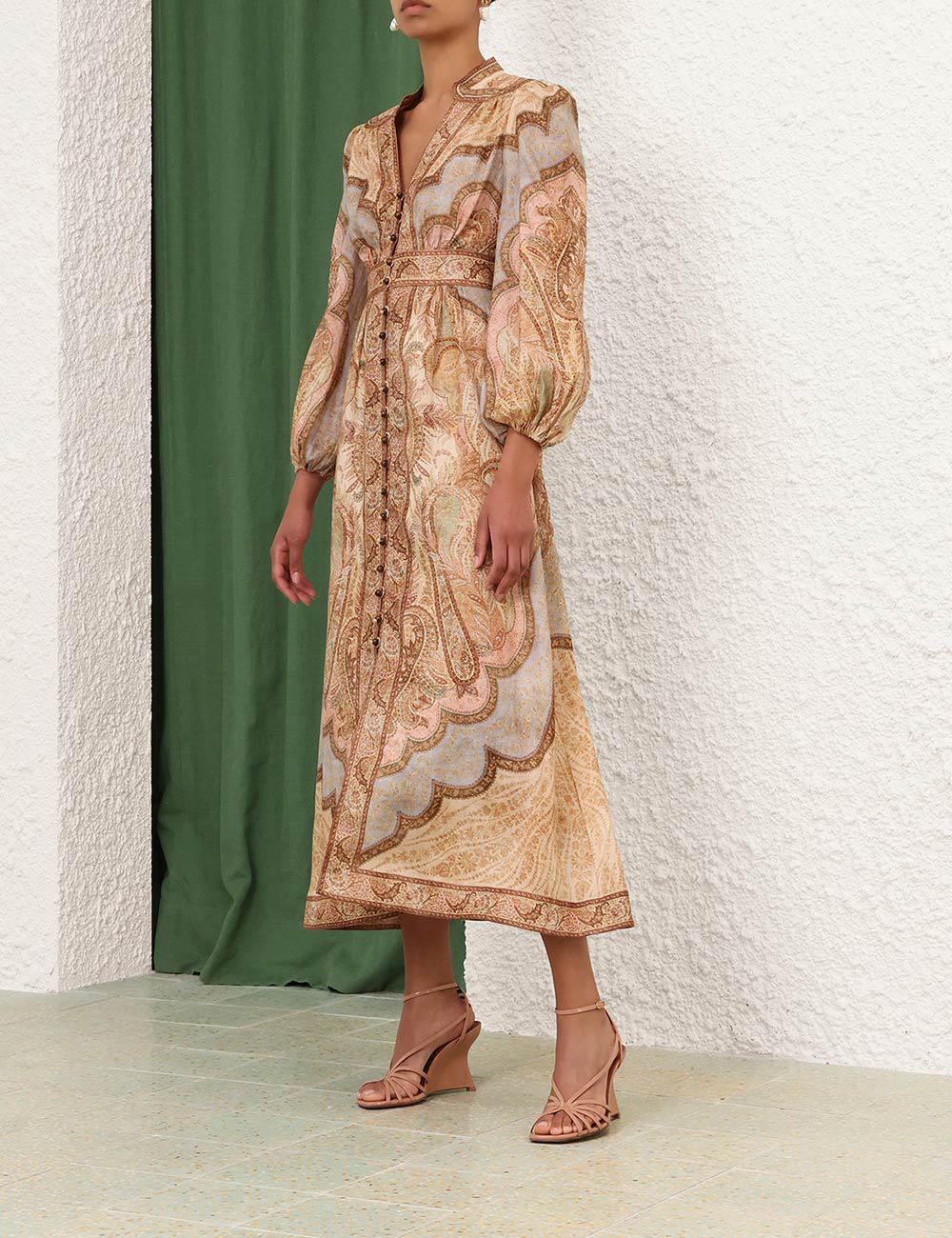 Vestido Midi Escote Profundo Wanderlust