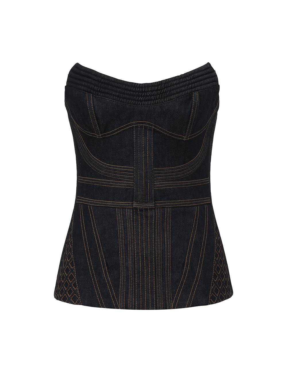 Corset de Denim con Cuerda