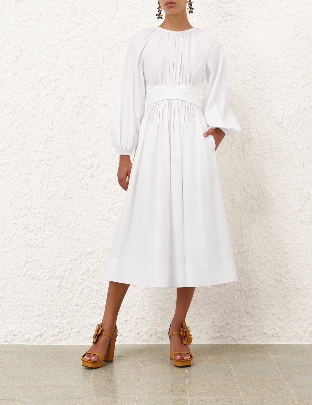 Vestido Midi de Popelín