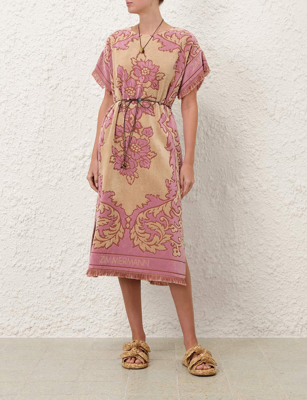 Vestido Midi de Algodón Estampado Aster