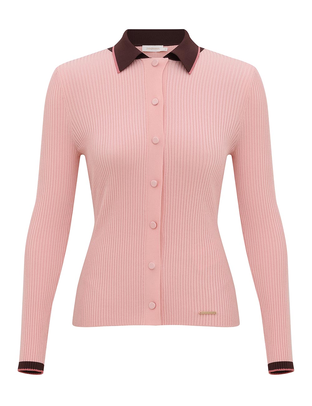 Cardigan de punto con ribete contrastante