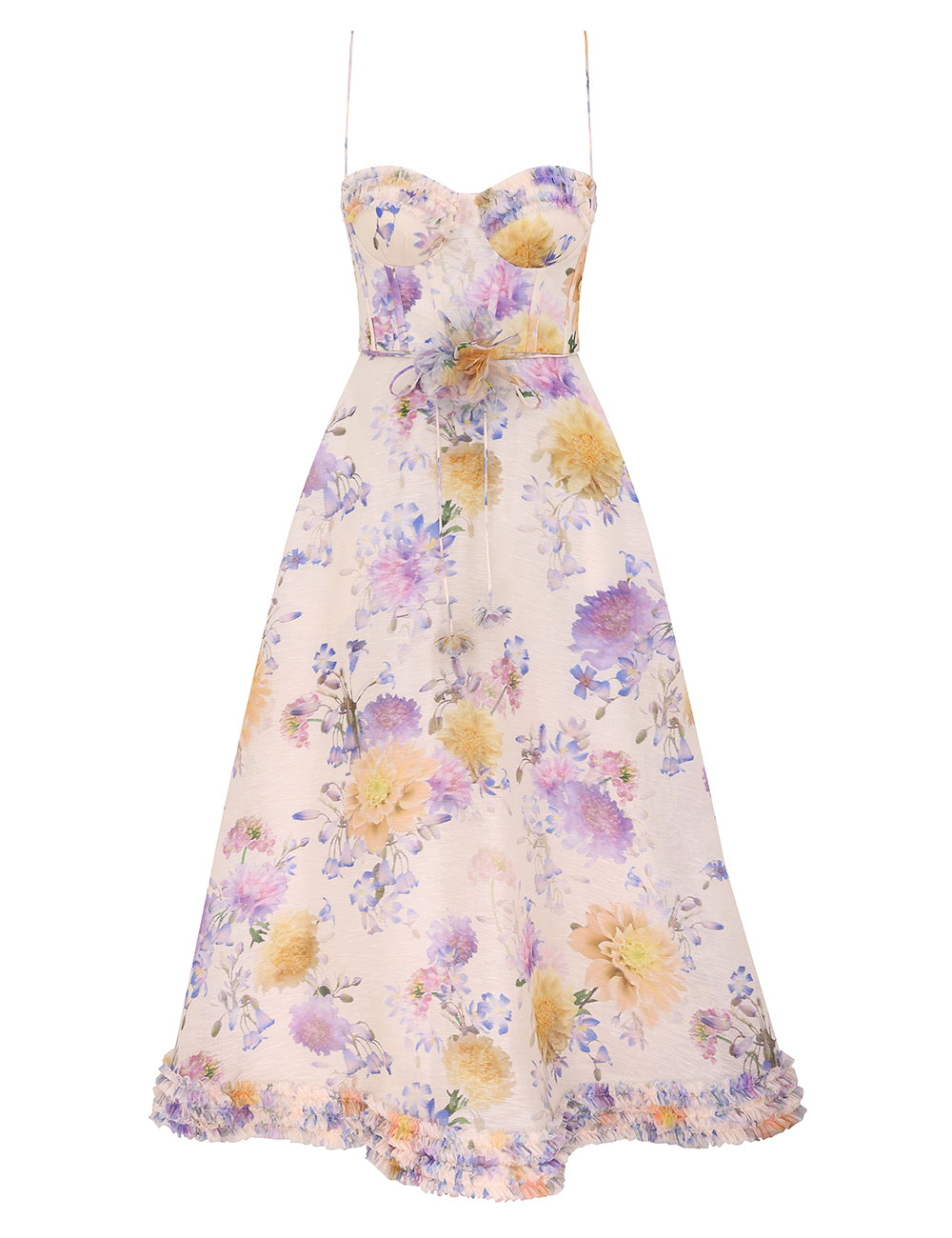 Vestido Midi con Volantes Luna