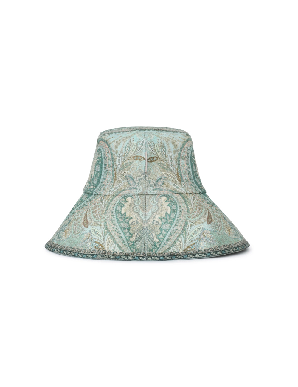 Sombrero de paja con ala larga estampado